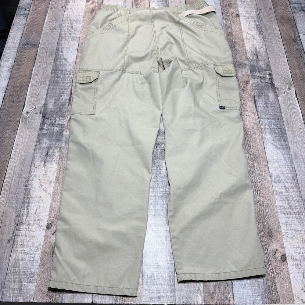5.11 Tactical Pants Men 36x32 Khaki‎ Cargo Ripstop Outdoors Hiking Workwear
